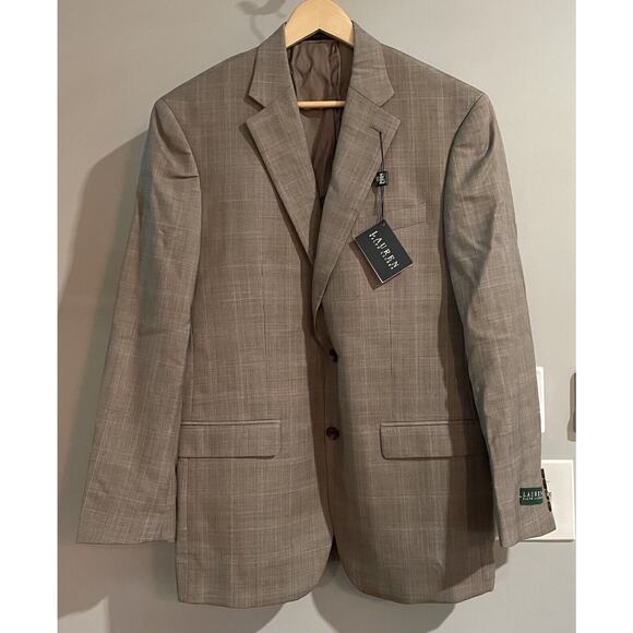 Lauren Ralph Lauren Blazer Wool Classic Fit Sport Coat Mens Size 40 Regular New‎